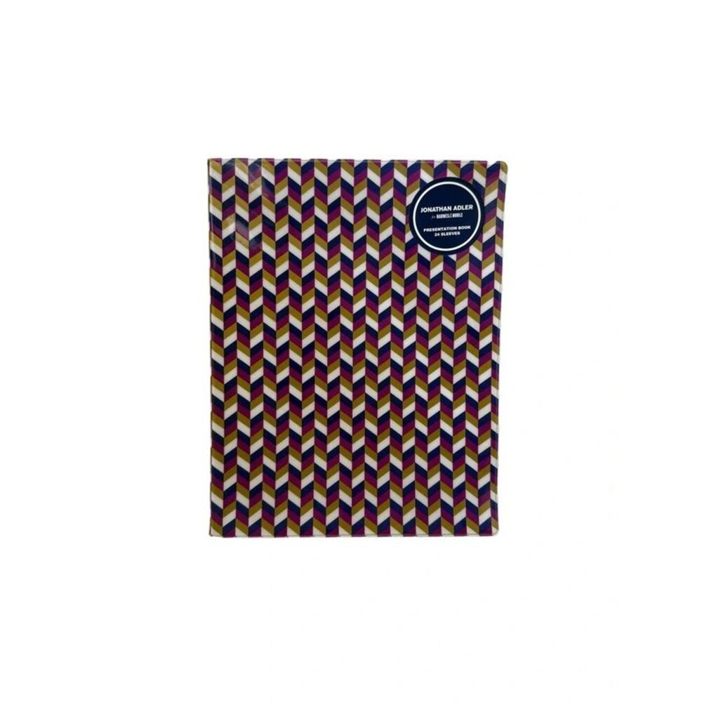 purple chevron portfolio / presentation book - johnathan adler x barnes & noble